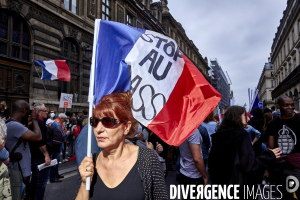 Manifestation contre le passe sanitaire à Paris