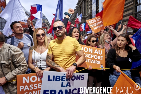 Manifestation contre le passe sanitaire à Paris