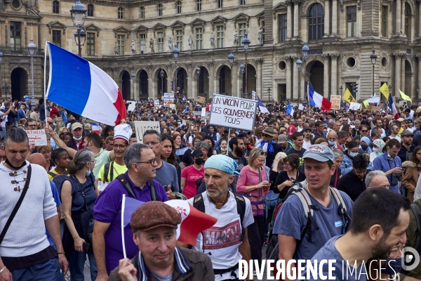 Manifestation contre le passe sanitaire à Paris