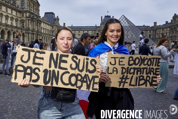 Manifestation contre le passe sanitaire à Paris