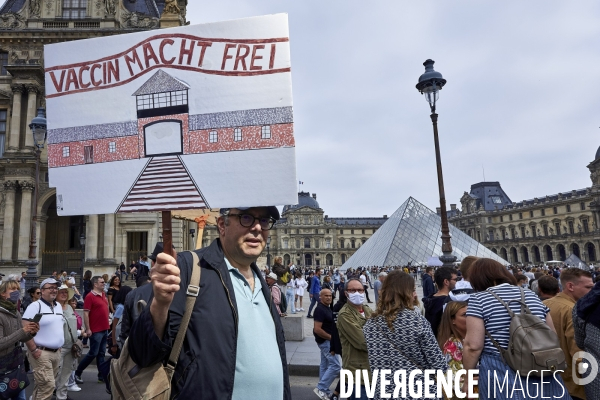 Manifestation contre le passe sanitaire à Paris