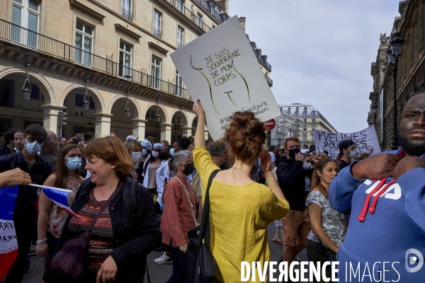 Manifestation contre le passe sanitaire à Paris