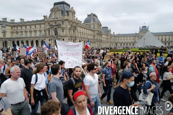 Manifestation contre le passe sanitaire à Paris