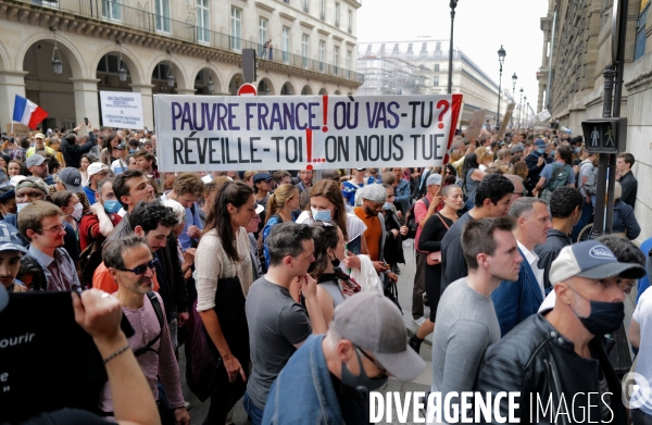 Manifestation contre le passe sanitaire à Paris