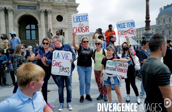 Manifestation contre le passe sanitaire à Paris