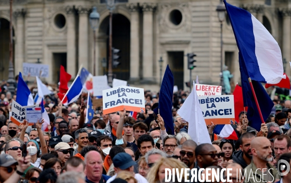 Manifestation contre le passe sanitaire à Paris