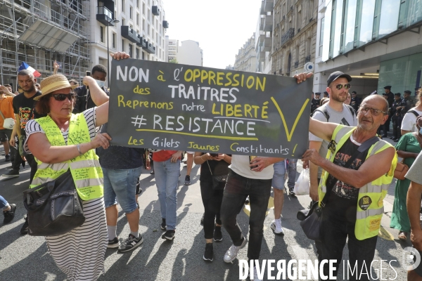 Manifestation contre le pass sanitaire a paris