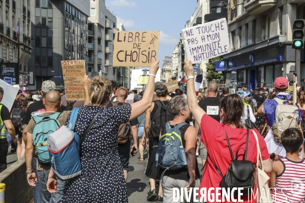 Manifestation contre le pass sanitaire a paris