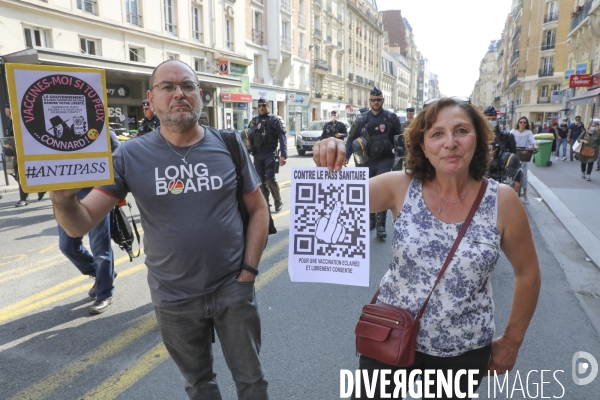 Manifestation contre le pass sanitaire a paris