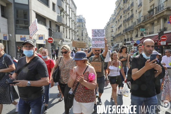 Manifestation contre le pass sanitaire a paris