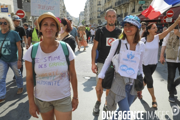 Manifestation contre le pass sanitaire a paris