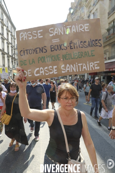 Manifestation contre le pass sanitaire a paris