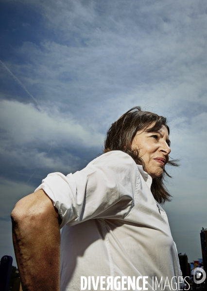 Anne Hidalgo au  Fan Village  des JO de Trocadero