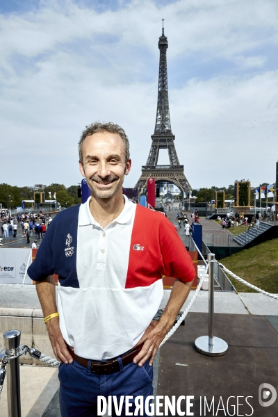 Anne Hidalgo au  Fan Village  des JO de Trocadero