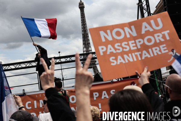 Paris - rassemblement contre le pass sanitaire