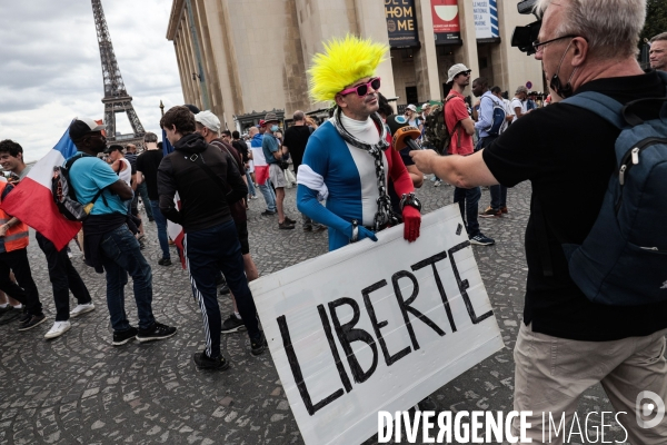 Paris - rassemblement contre le pass sanitaire