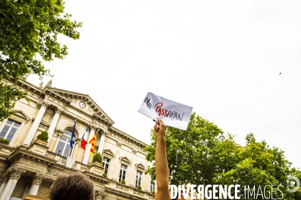 Avignon manifestation contre le passe sanitaire