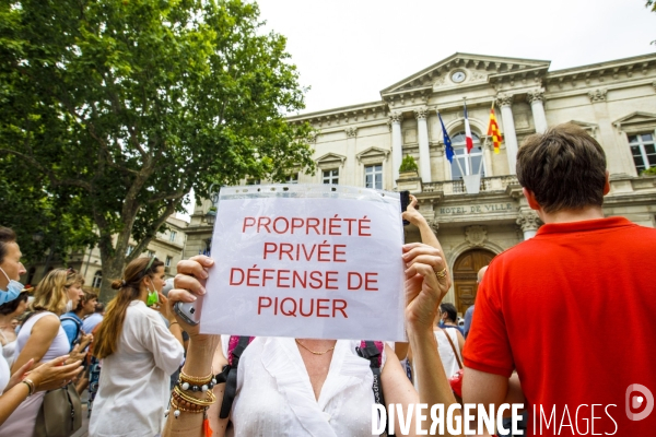 Avignon manifestation contre le passe sanitaire