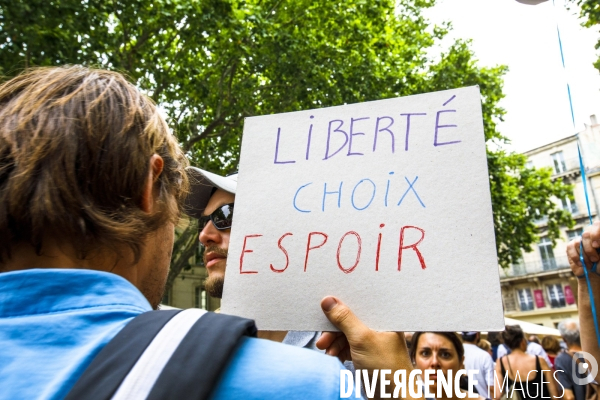 Avignon manifestation contre le passe sanitaire