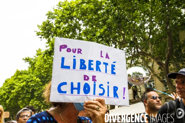 Avignon manifestation contre le passe sanitaire