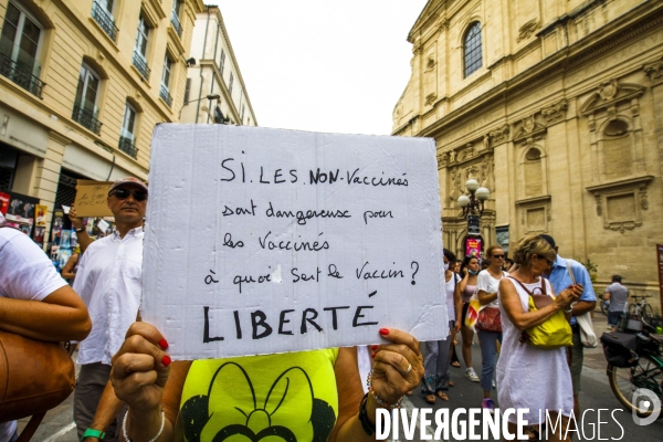 Avignon manifestation contre le passe sanitaire