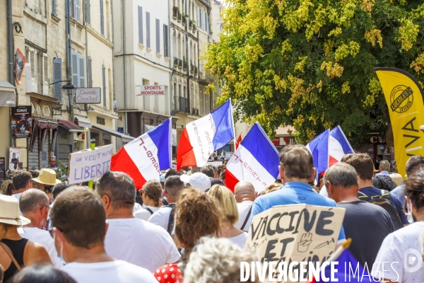 Avignon manifestation contre le passe sanitaire