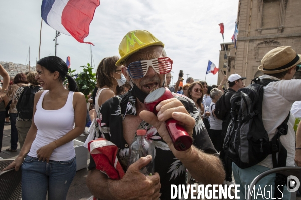 Manifestation contre le pass sanitaire à Marseille