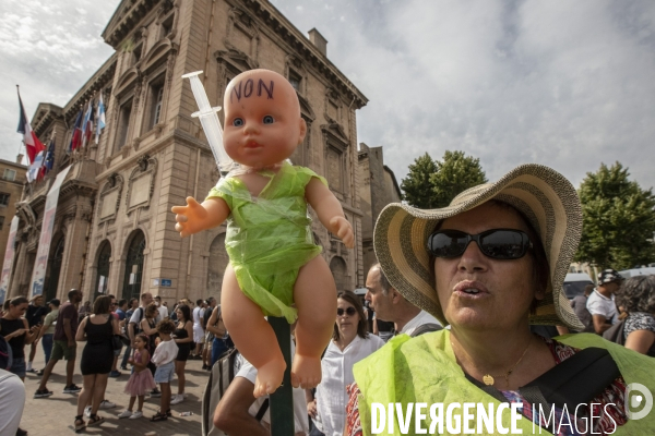 Manifestation contre le pass sanitaire à Marseille