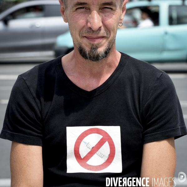 Manifestation contre le projet de passe sanitaire, à Paris le 24 juillet 2021. Demonstration against sanitary pass.