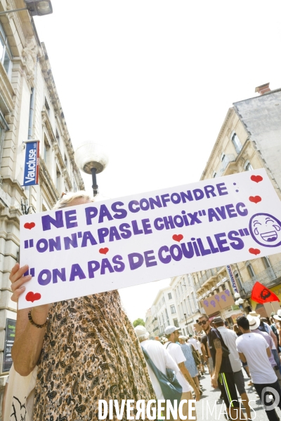 Avignon 31 juillet 2021 manifestation contre le  Pass de la honte 