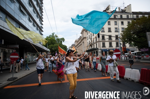 Genève - Manifestation contre le Passe Sanitaire