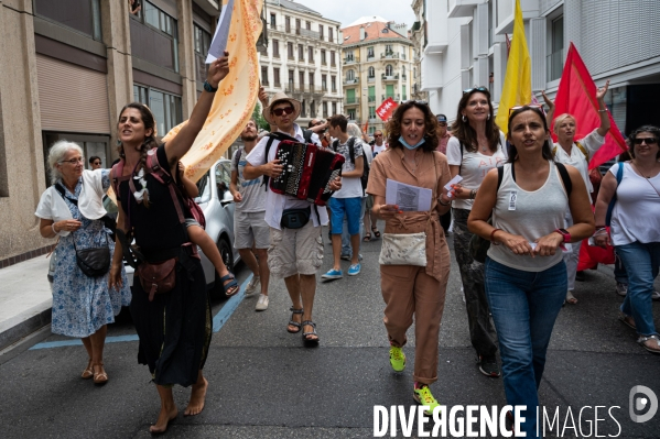 Genève - Manifestation contre le Passe Sanitaire