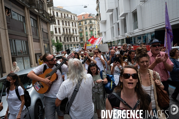 Genève - Manifestation contre le Passe Sanitaire