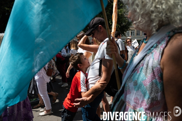 Genève - Manifestation contre le Passe Sanitaire