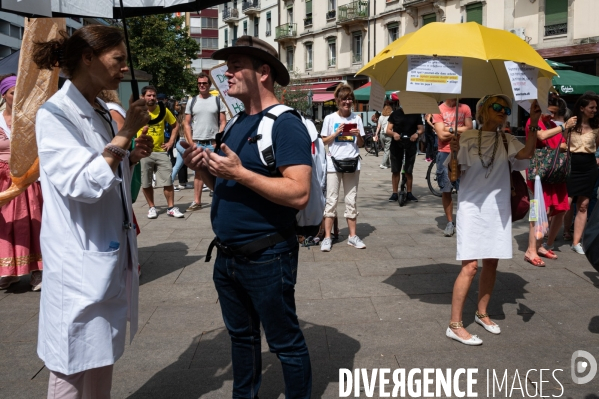 Genève - Manifestation contre le Passe Sanitaire