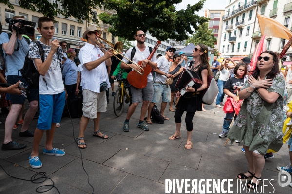 Genève - Manifestation contre le Passe Sanitaire