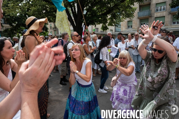 Genève - Manifestation contre le Passe Sanitaire