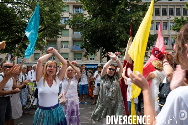 Genève - Manifestation contre le Passe Sanitaire