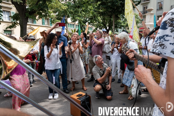 Genève - Manifestation contre le Passe Sanitaire