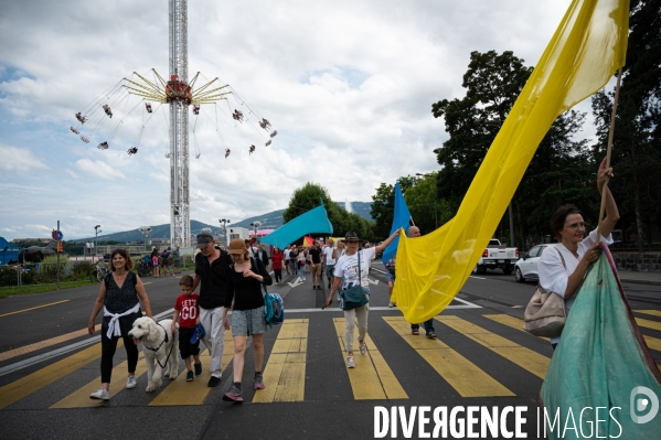 Genève - Manifestation contre le Passe Sanitaire