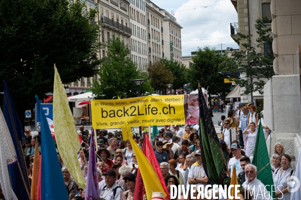 Genève - Manifestation contre le Passe Sanitaire