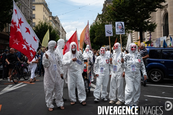 Genève - Manifestation contre le Passe Sanitaire