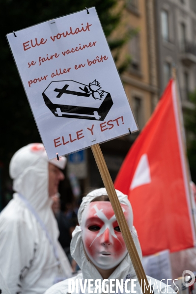 Genève - Manifestation contre le Passe Sanitaire