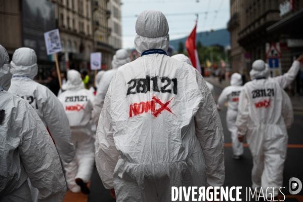 Genève - Manifestation contre le Passe Sanitaire