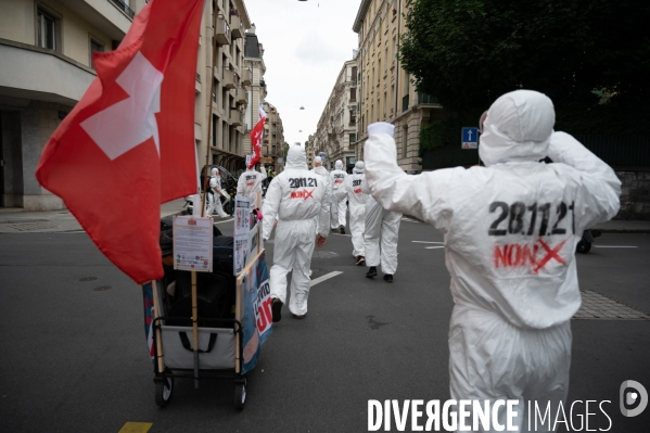 Genève - Manifestation contre le Passe Sanitaire