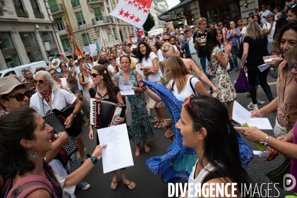 Genève - Manifestation contre le Passe Sanitaire