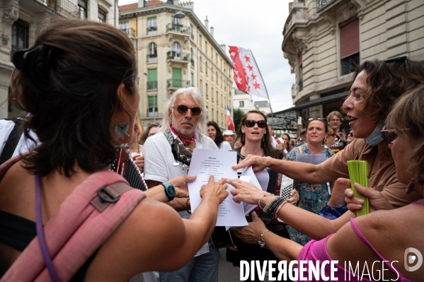 Genève - Manifestation contre le Passe Sanitaire