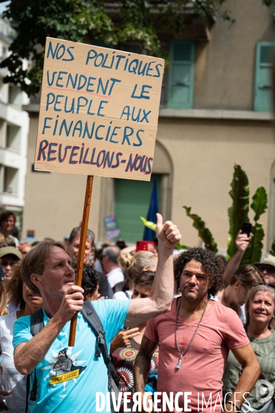 Genève - Manifestation contre le Passe Sanitaire