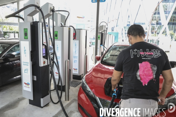 Station de recharge total energies pour vehicules electriques a la defense