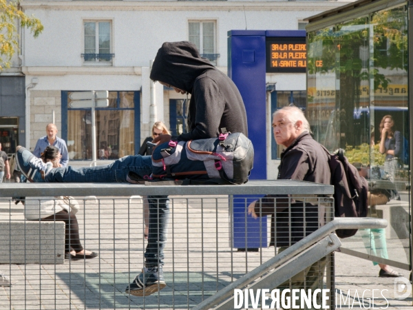 Rentrée des classes dans les rues de Tours, septembre 2019